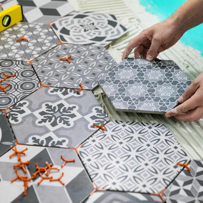 Kreativität, Gestaltung und Vielfalt Fliesenlegen